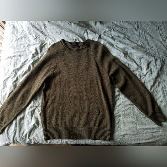J. Crew Lambs Wool Blend Crewneck Sweater (Green, M) - NWOT - Picture 3 of 6